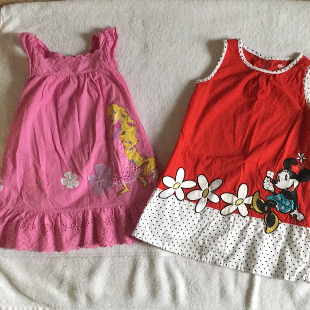 Rapunzel and Minnie Mouse dresses